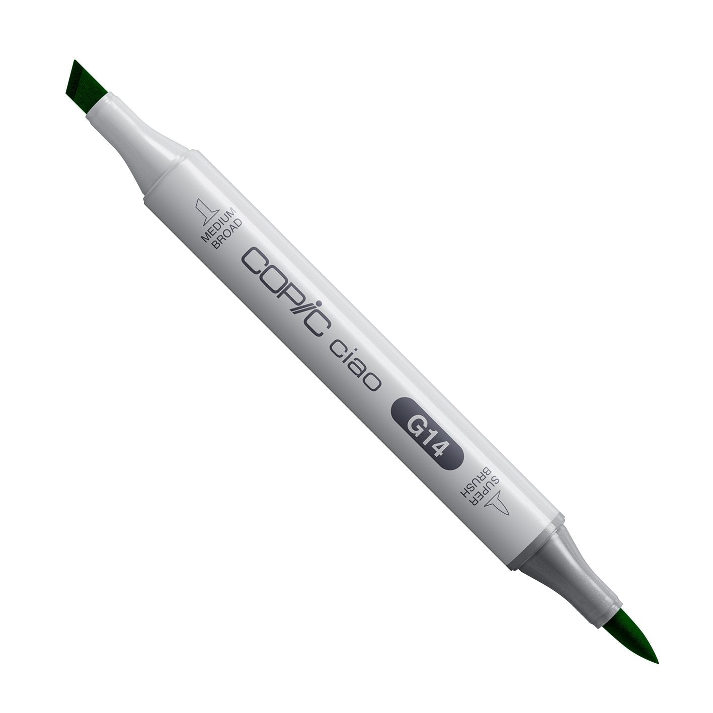 Copic Ciao G14 Apple Green alcohol marker with medium broad and super brush nibs