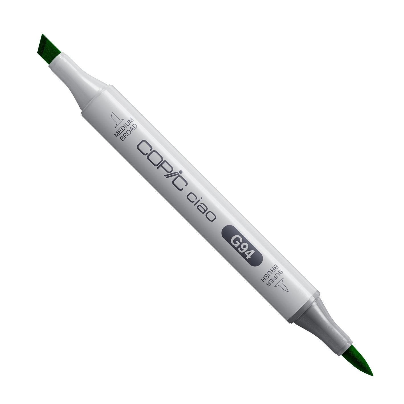 Copic Ciao G94 Grayish Olive alcohol marker with medium broad and super brush nibs