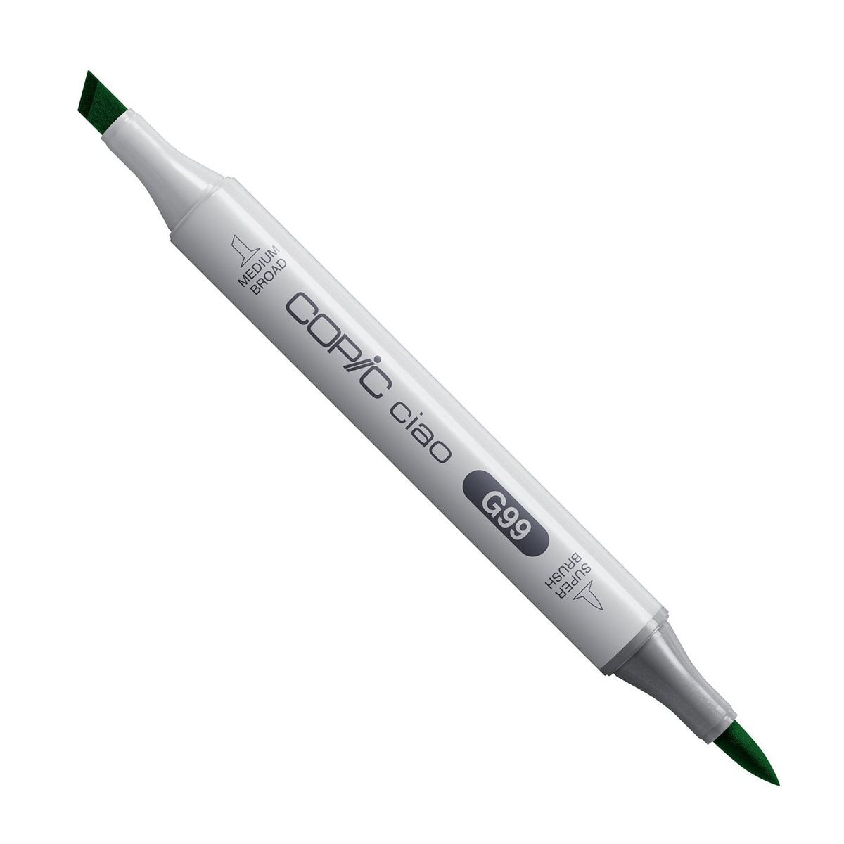 Copic Ciao G99 Olive alcohol marker with medium broad and super brush nibs