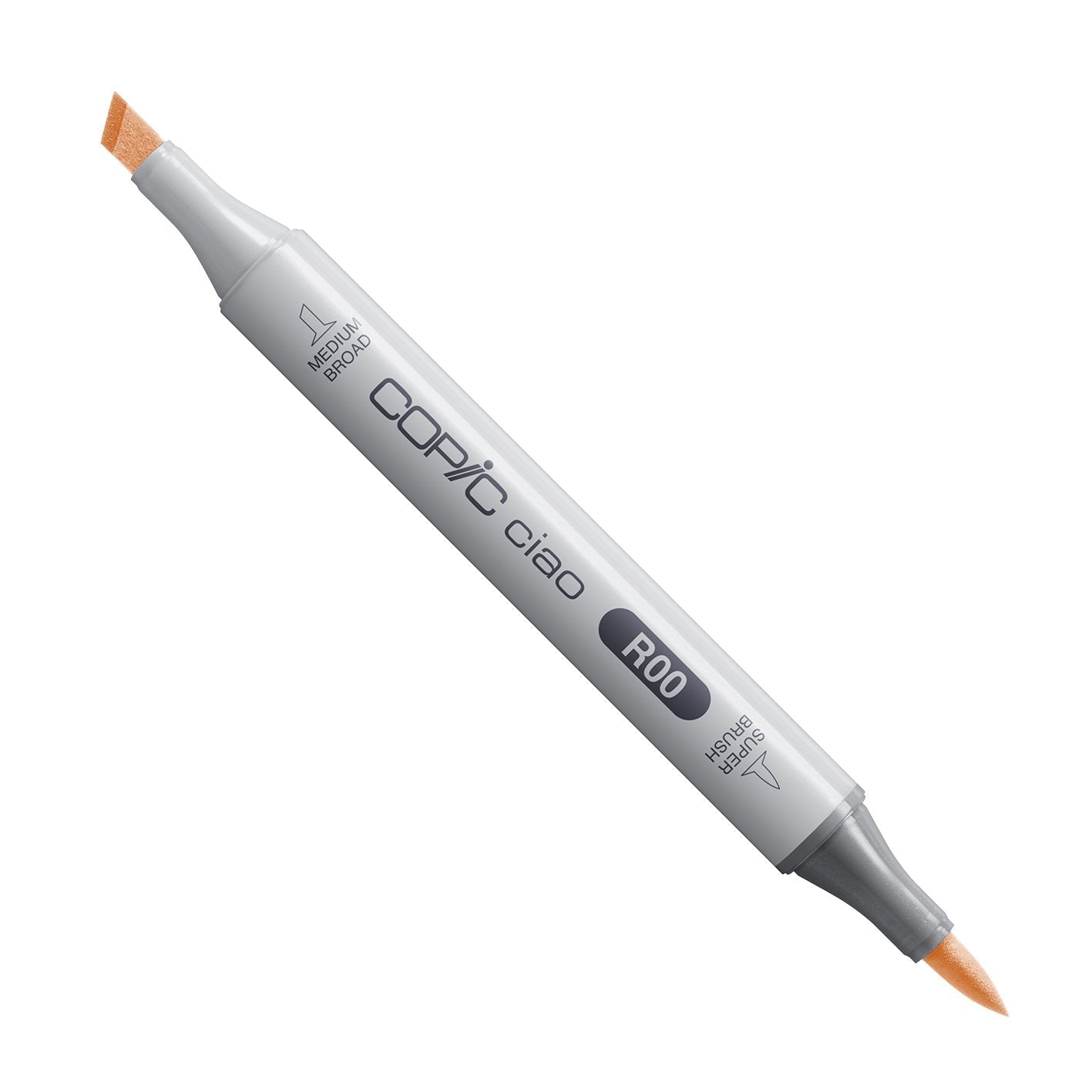 Copic Ciao R00 Pinkish White alcohol marker with medium broad and super brush nibs