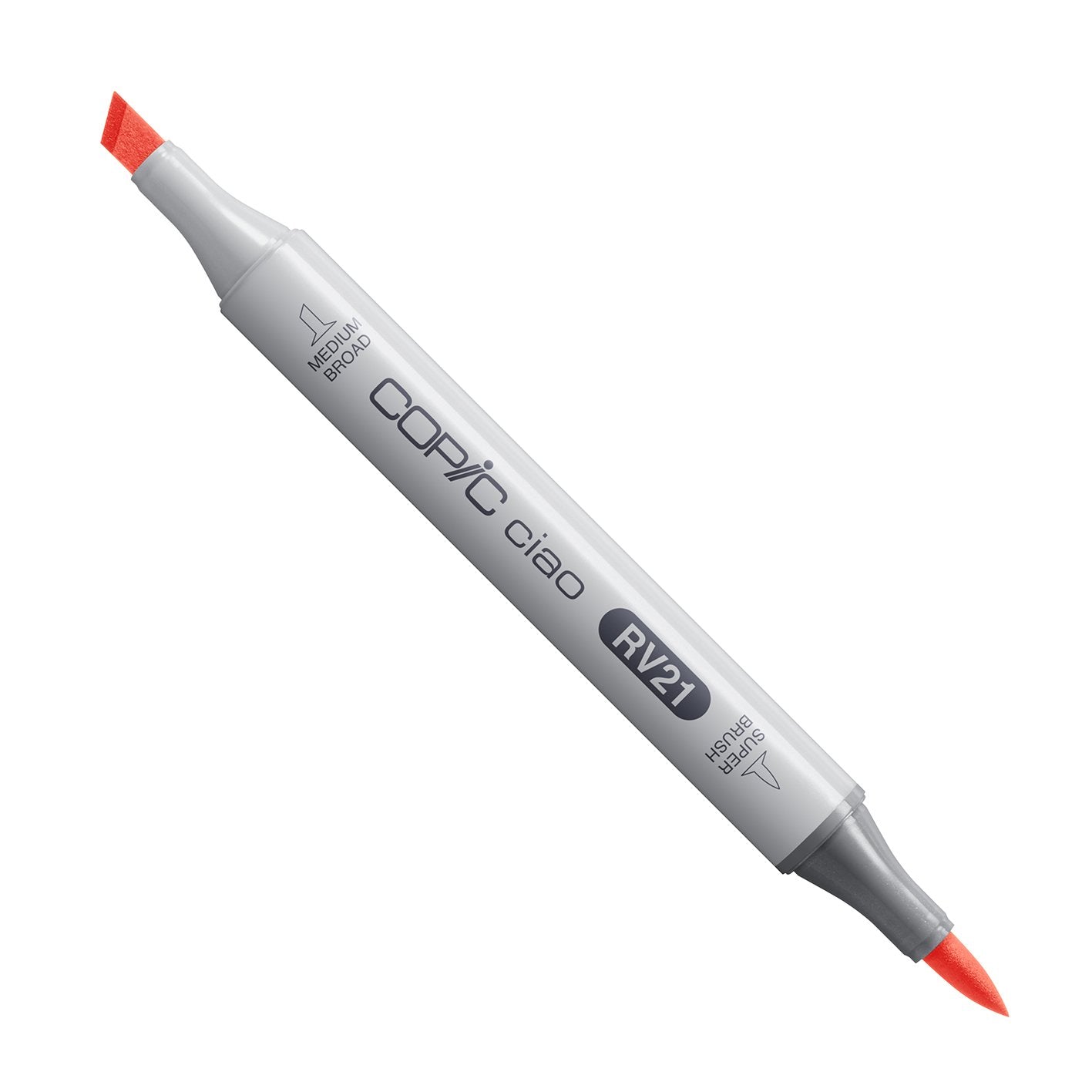 Copic Ciao RV21 Light Pink alcohol marker with medium broad and super brush nibs