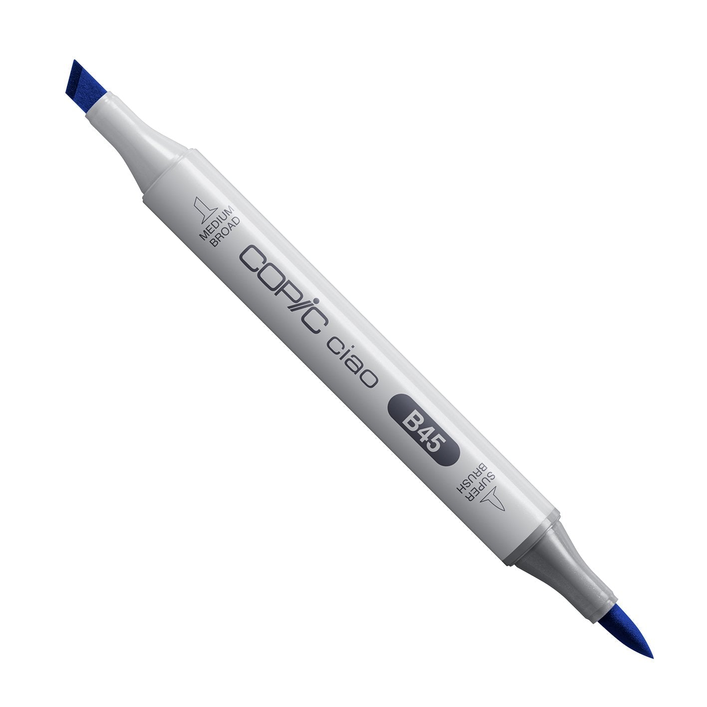 Copic Ciao B45 Smoky Blue alcohol marker with medium broad and super brush nibs