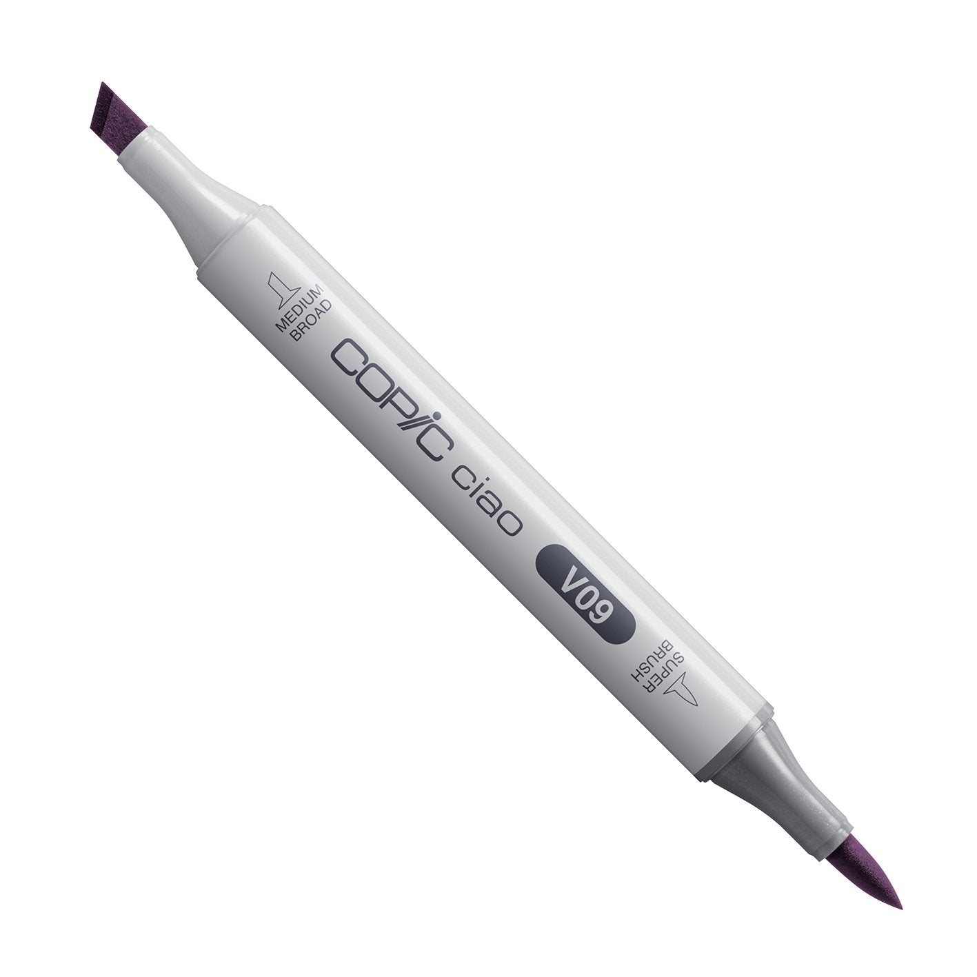 Copic Ciao V09 Violet alcohol marker with medium broad and super brush nibs