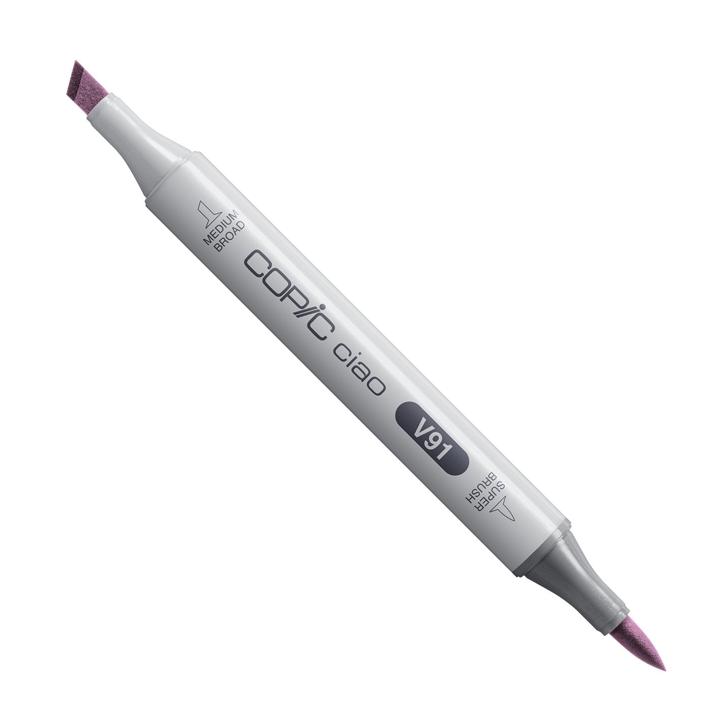 Copic Ciao V91 Pale Grape alcohol marker with medium broad and super brush nibs