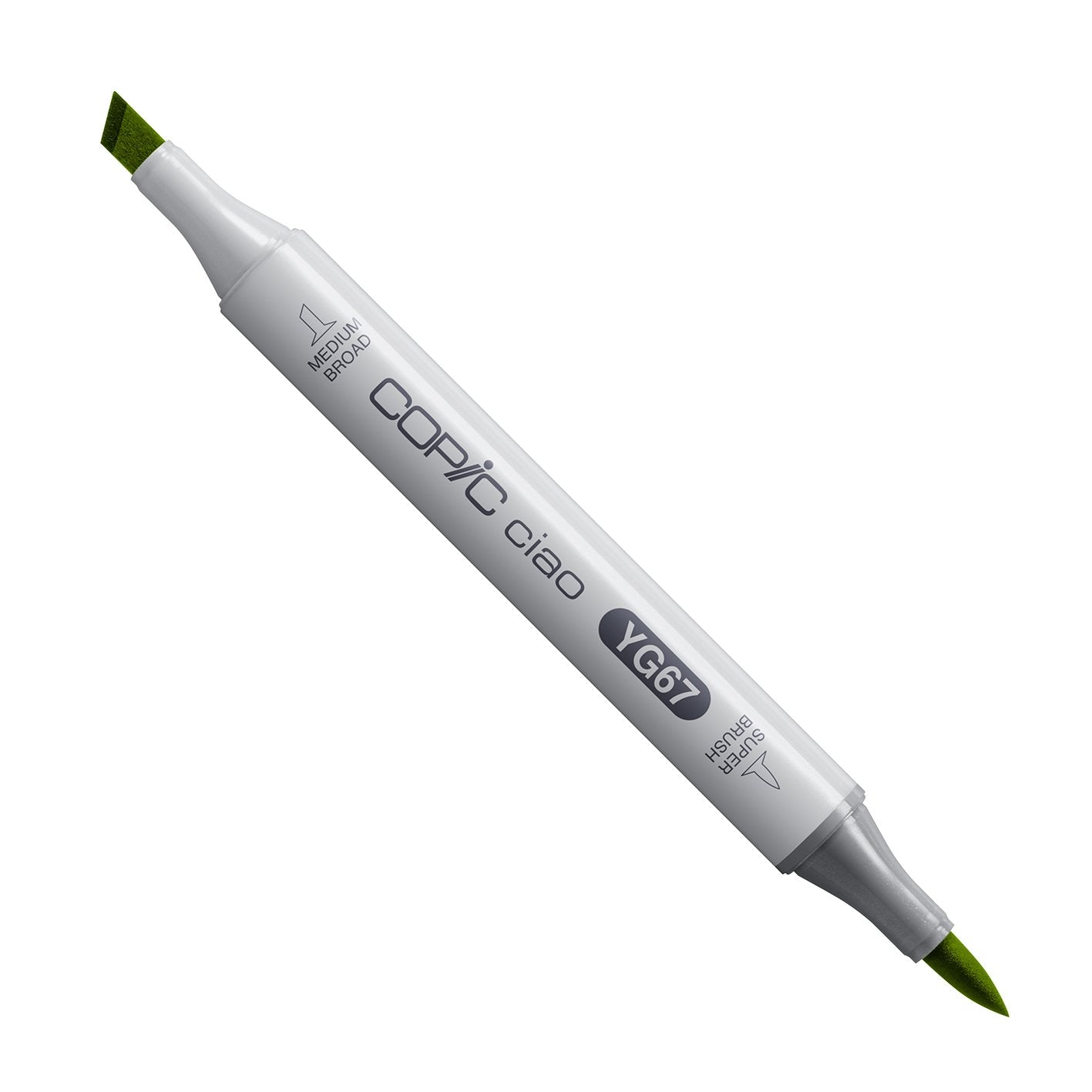 Copic Ciao YG67 Moss alcohol marker with medium broad and super brush nibs