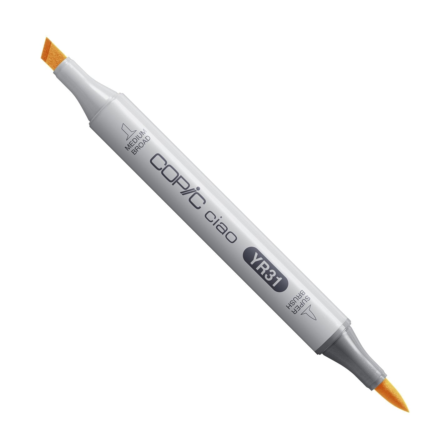 Copic Ciao YR31 Light Reddish Yellow alcohol marker with medium broad and super brush nibs