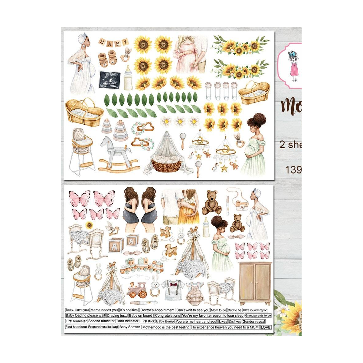 Dress My Craft Image Sheet 240gsm A4 - Mom To Be #1