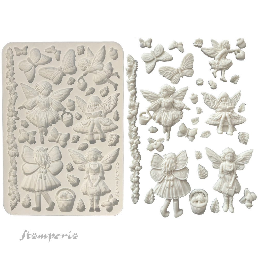 Stamperia Silicone Mould A5 - Whispering Woods Fairies