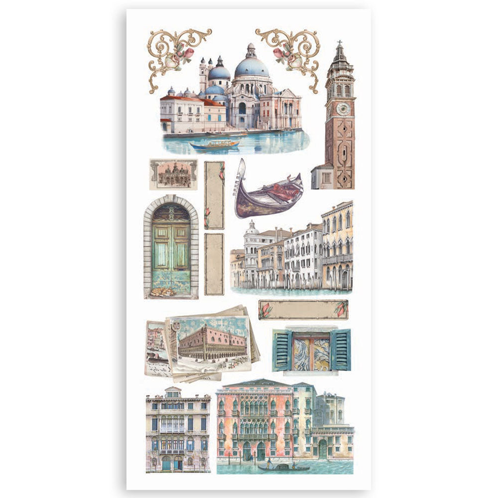 Stamperia Double-Sided Paper Cut-Outs - Venice City of Art