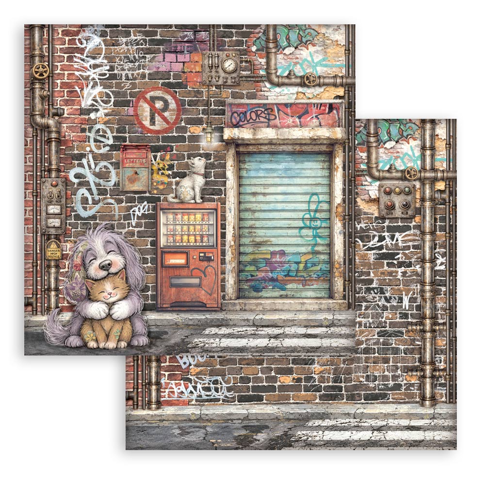 Stamperia Furry Friends 2 12x12 inch (30.5x30.5cm) Double-Sided Paper Pad - 10 Sheets Acid Free