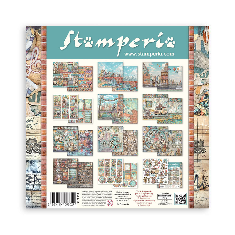 Stamperia Furry Friends 2 12x12 inch (30.5x30.5cm) Double-Sided Paper Pad - 10 Sheets Acid Free