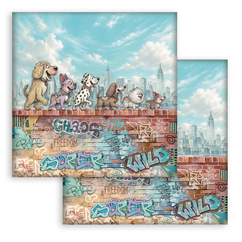 Stamperia Furry Friends 2 12x12 inch (30.5x30.5cm) Double-Sided Paper Pad - 10 Sheets Acid Free