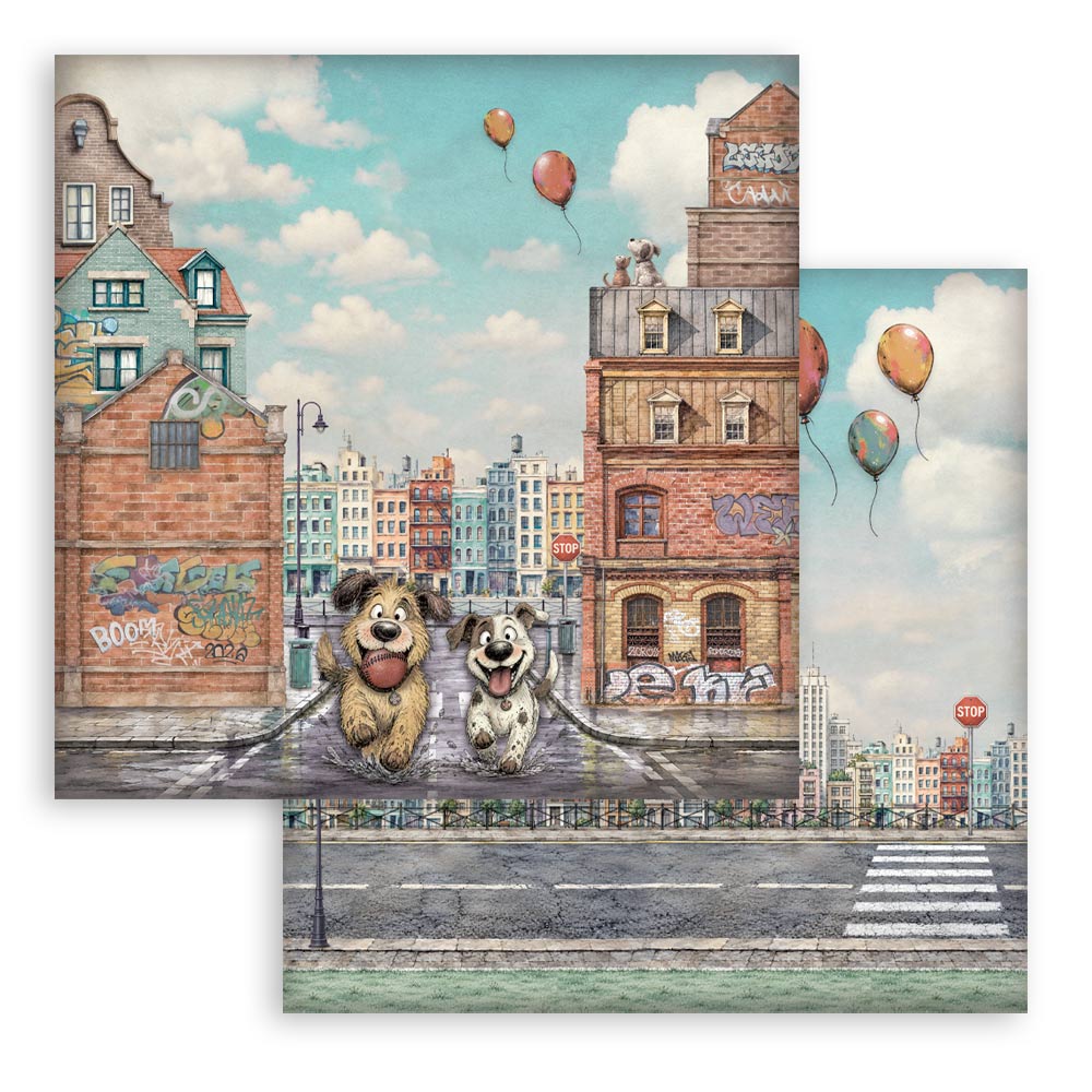 Stamperia Furry Friends 2 12x12 inch (30.5x30.5cm) Double-Sided Paper Pad - 10 Sheets Acid Free
