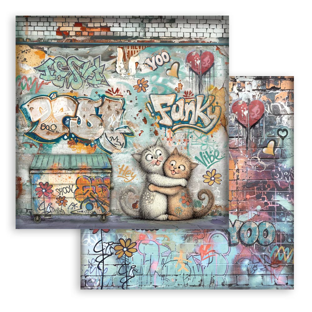 Stamperia Furry Friends 2 12x12 inch (30.5x30.5cm) Double-Sided Paper Pad - 10 Sheets Acid Free