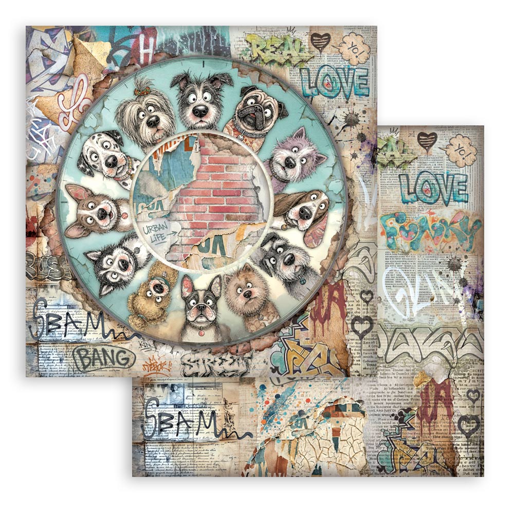 Stamperia Furry Friends 2 12x12 inch (30.5x30.5cm) Double-Sided Paper Pad - 10 Sheets Acid Free