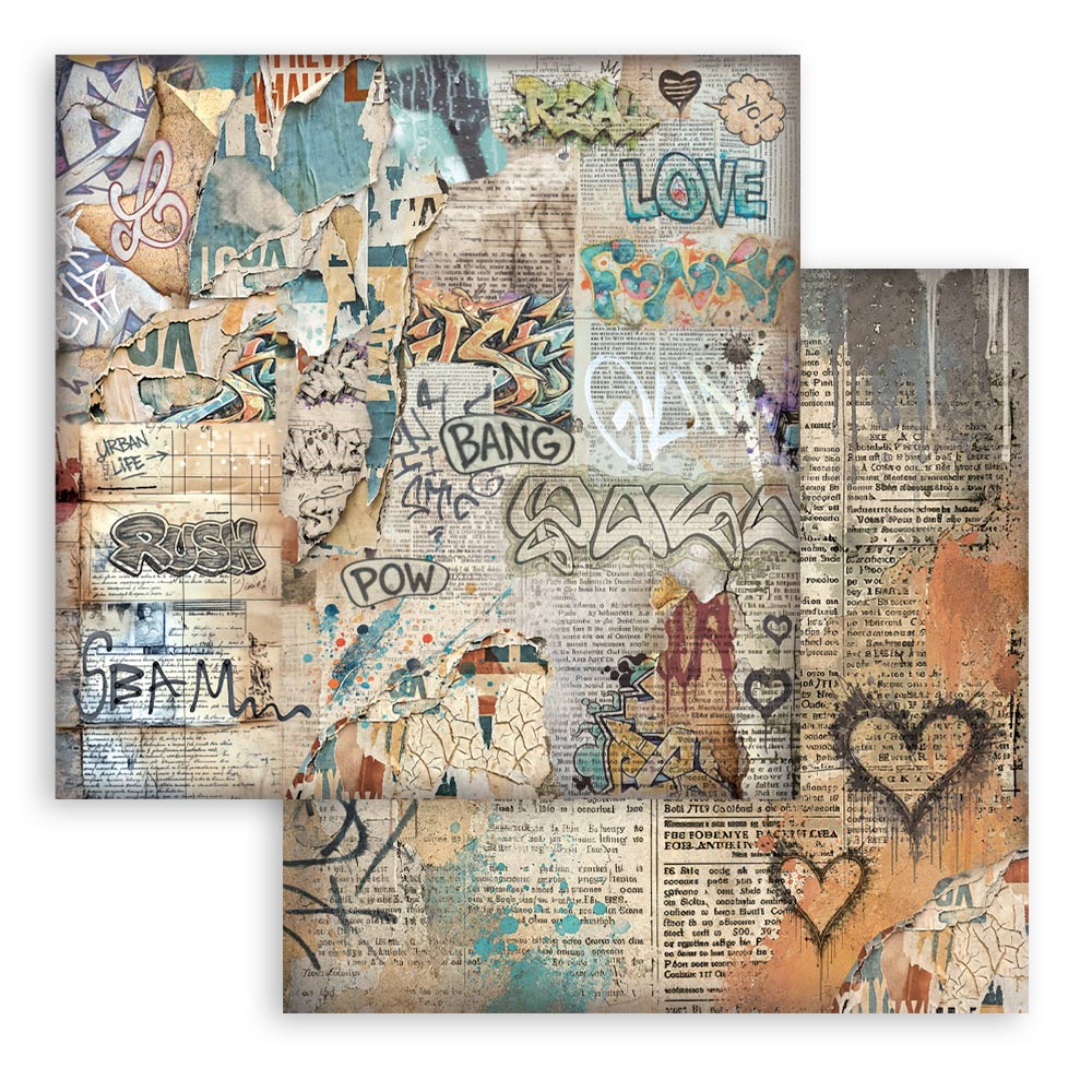 Stamperia Backgrounds Double-Sided Paper Pad 12x12 - Furry Friends 2