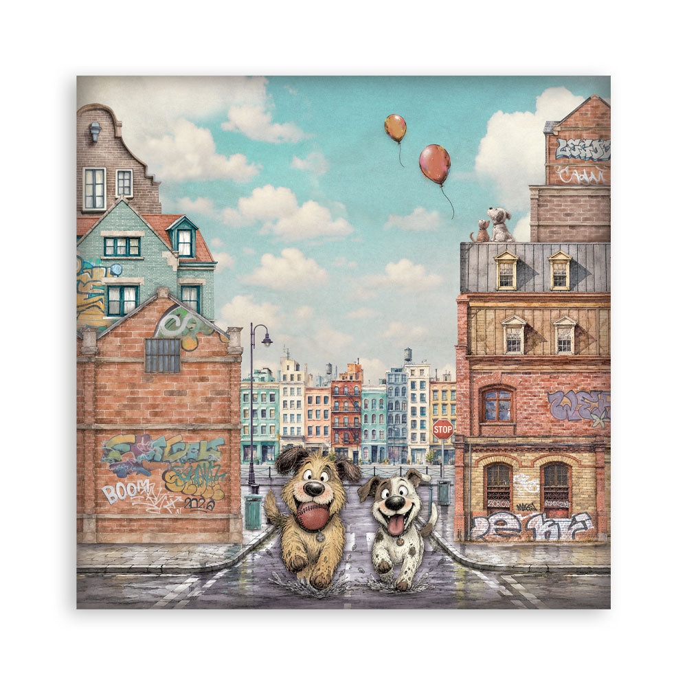 Stamperia Single-Sided Paper Pad 12x12 - Furry Friends 2