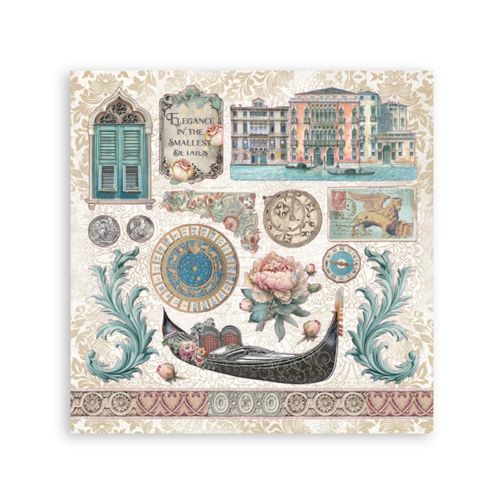 Stamperia Stickers 4pk - Venice City of Art
