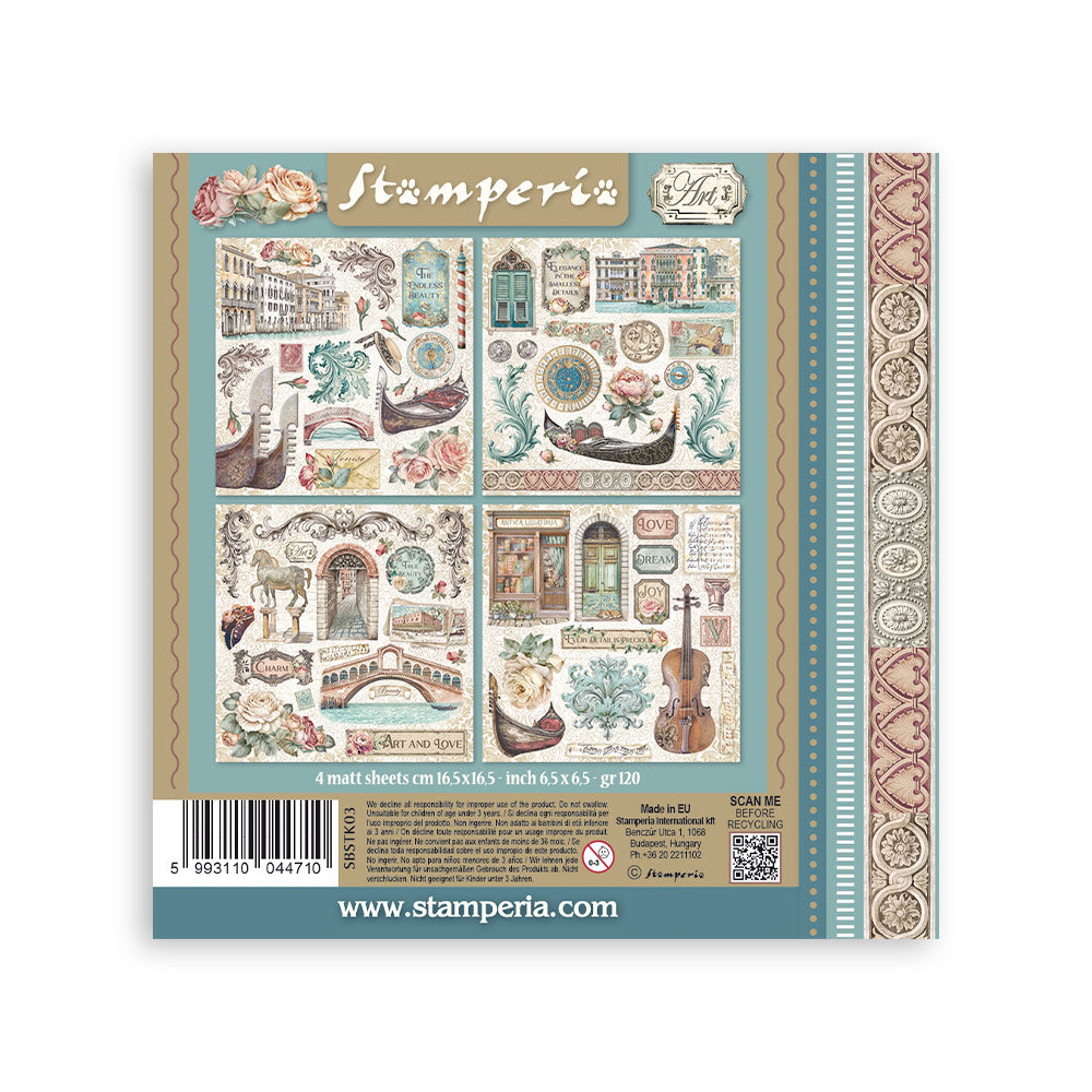 Stamperia Stickers 4pk - Venice City of Art