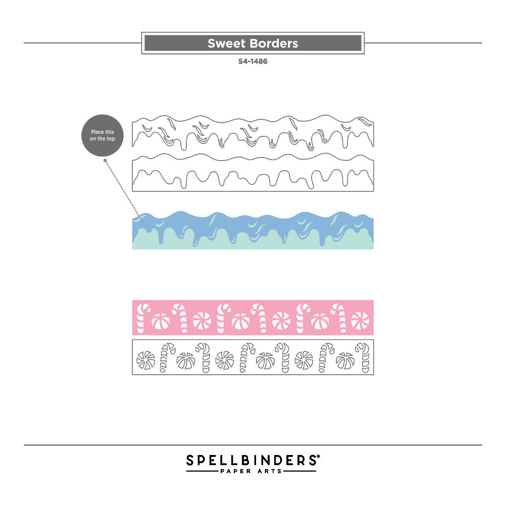 Spellbinders Etched Dies - Stamperia Candy Christmas - Sweet Borders