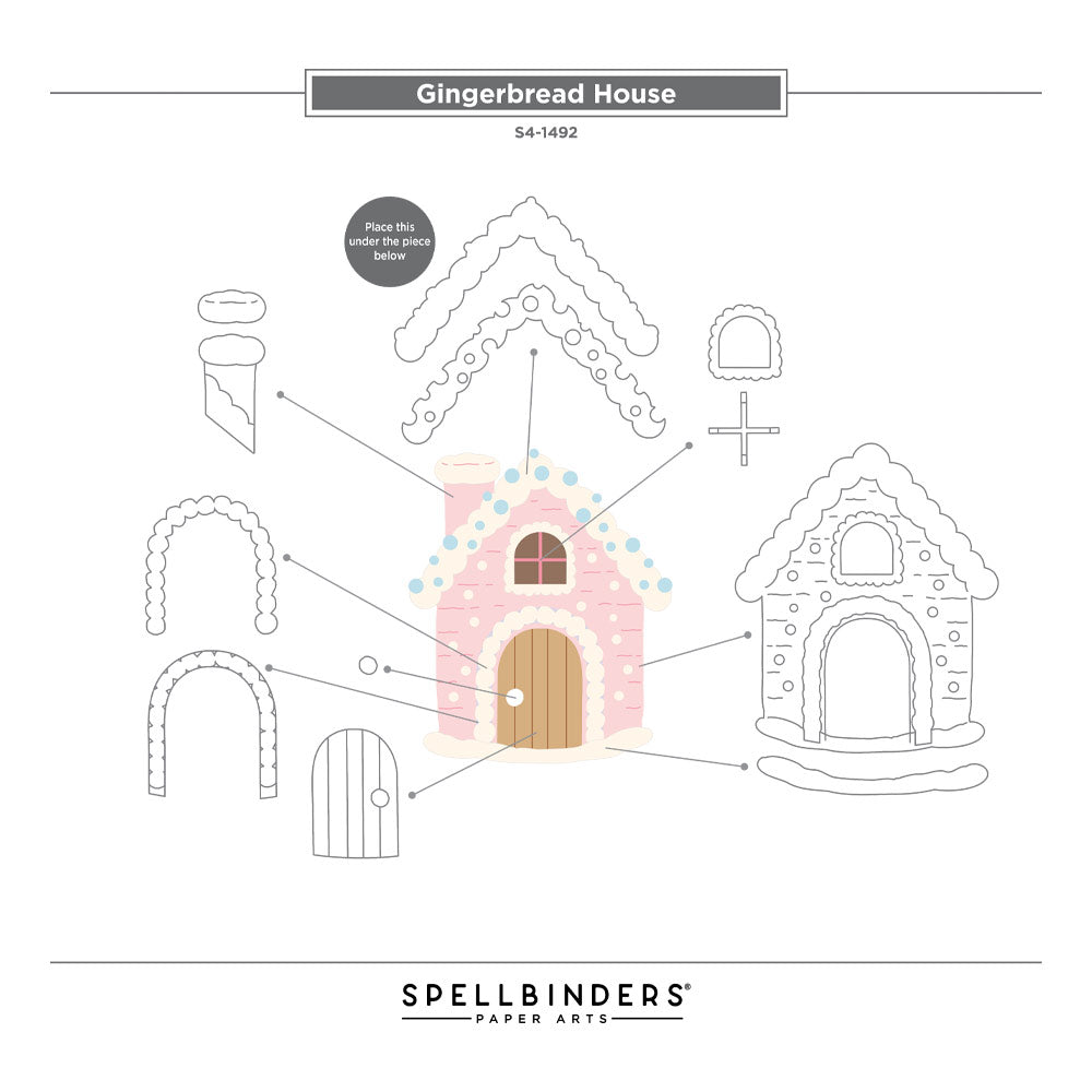 Spellbinders Etched Dies - Stamperia Candy Christmas - Gingerbread House