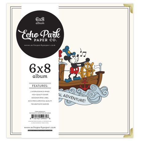 Echo Park Paper Co. 6x8 album packaging with cartoon character on a boat