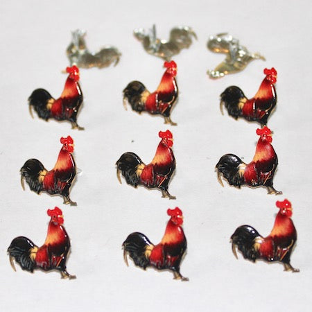 Eyelet Outlet Shape Brads - Rooster