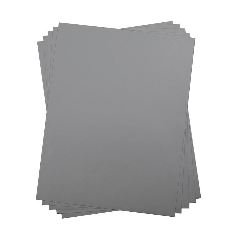 Five silver Silhouette scratch-off sticker sheets stacked on a white background