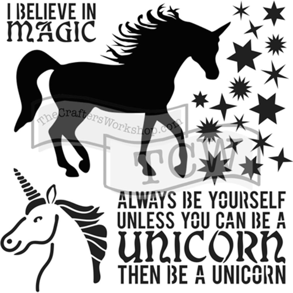 Crafter's Workshop Template 12X12 - Unicorn