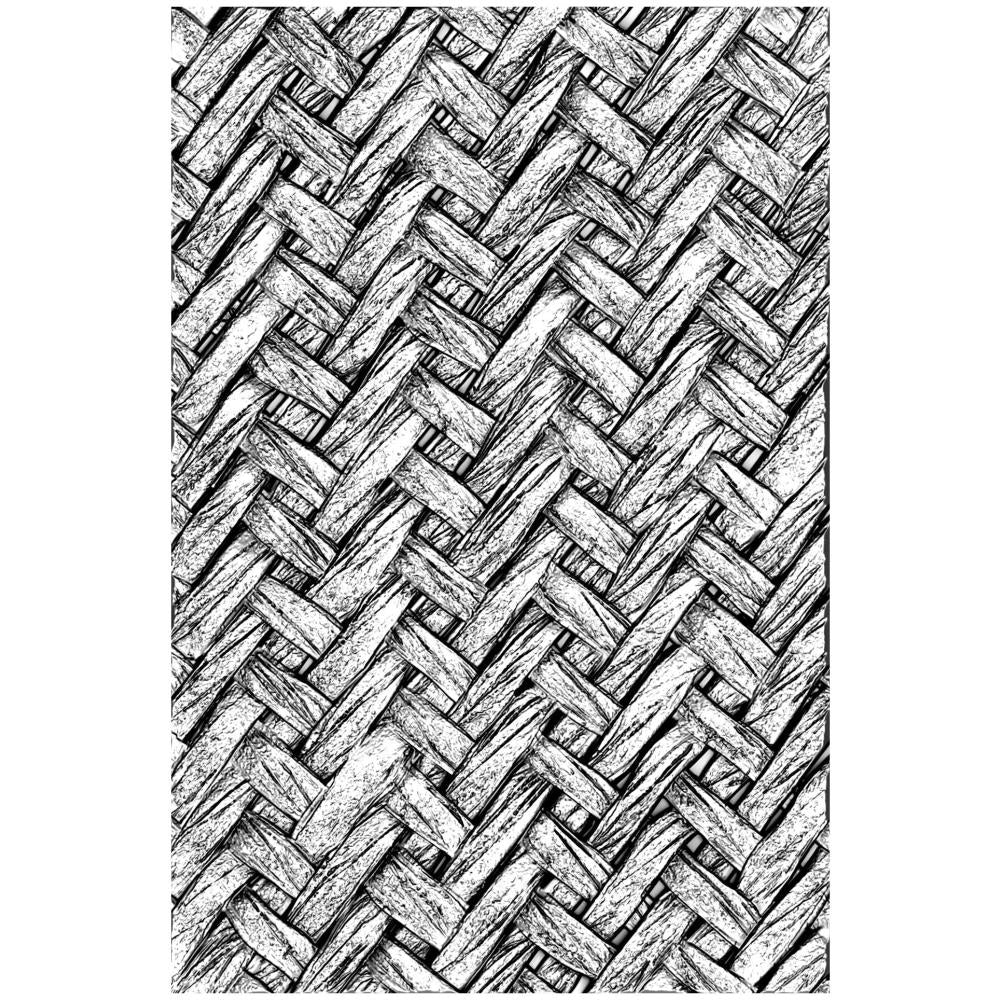 Sizzix 3D Texture Fades Embossing Folder By Tim Holtz - Intertwine.
