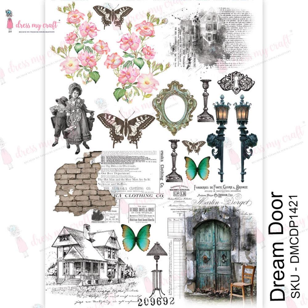 Dress My Craft Transfer Me Sheet A4 - Dream Door