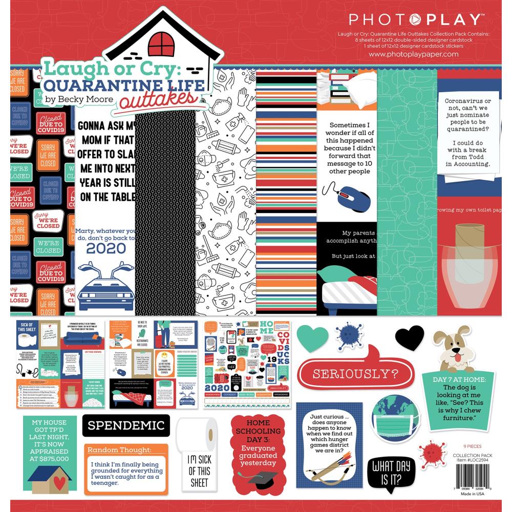 PhotoPlay Collection Pack - 12X12 - Laugh Or Cry. Quarantine Life Outtakes