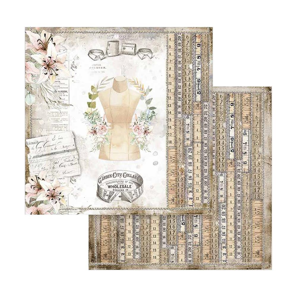 Stamperia Double-Sided Paper Pad - 12x12 - Romantic Threads4