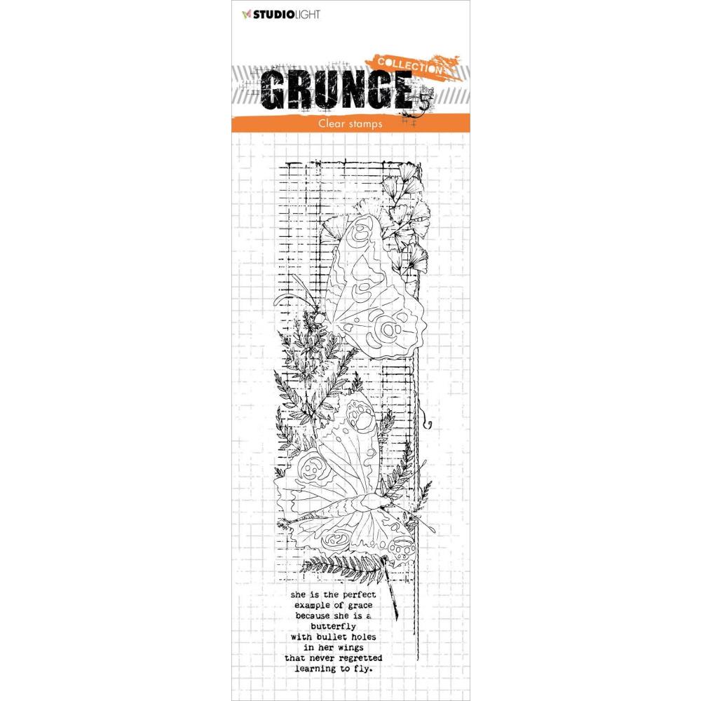Studio Light Grunge Collection Stamp - Butterflies 