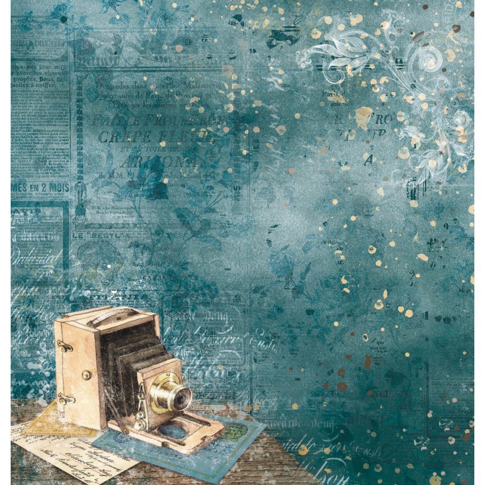 Jenine's Mindful Art New Awakening Double-Sided Cardstock -  NR. 37, Vintage Camera