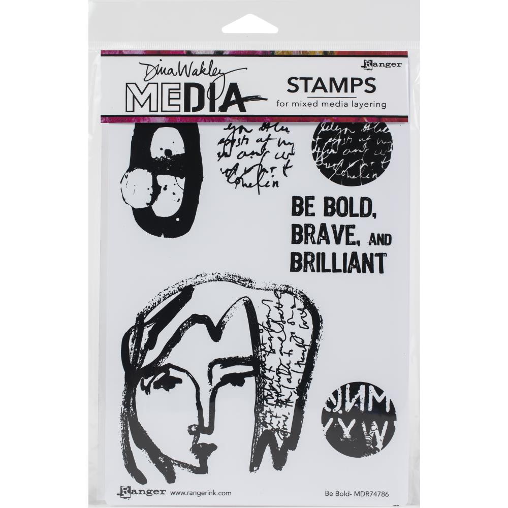 Dina Wakley Media Cling Stamps - Be Bold