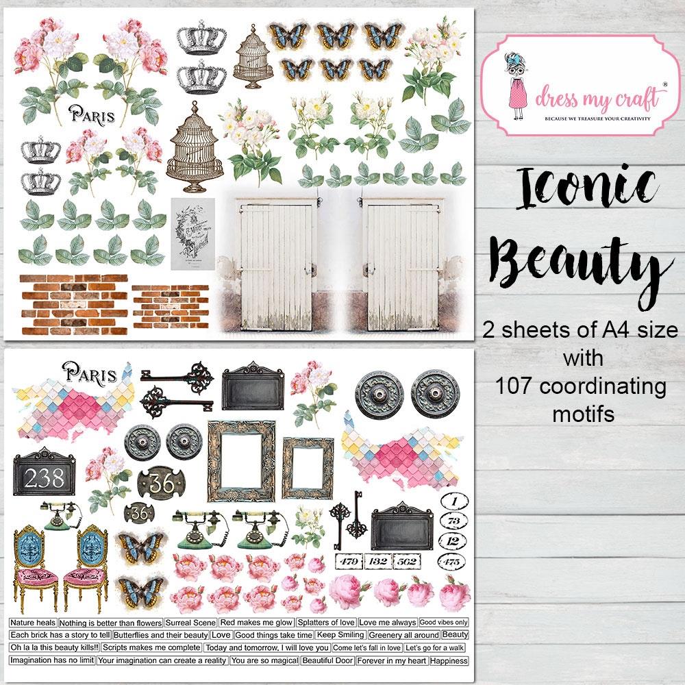 Dress My Craft Image Sheet 240gsm A4 - Iconic Beauty
