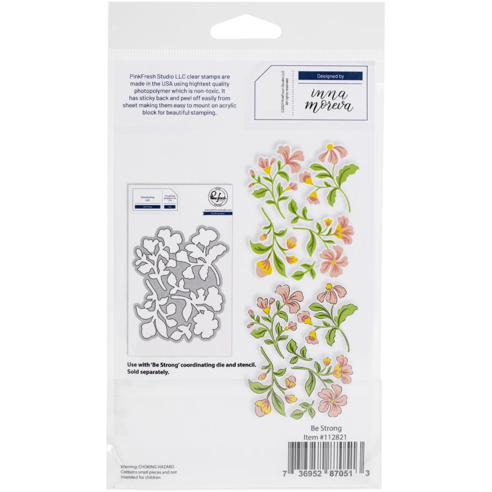 Pinkfresh Studio Clear Stamp Set - Be Strong