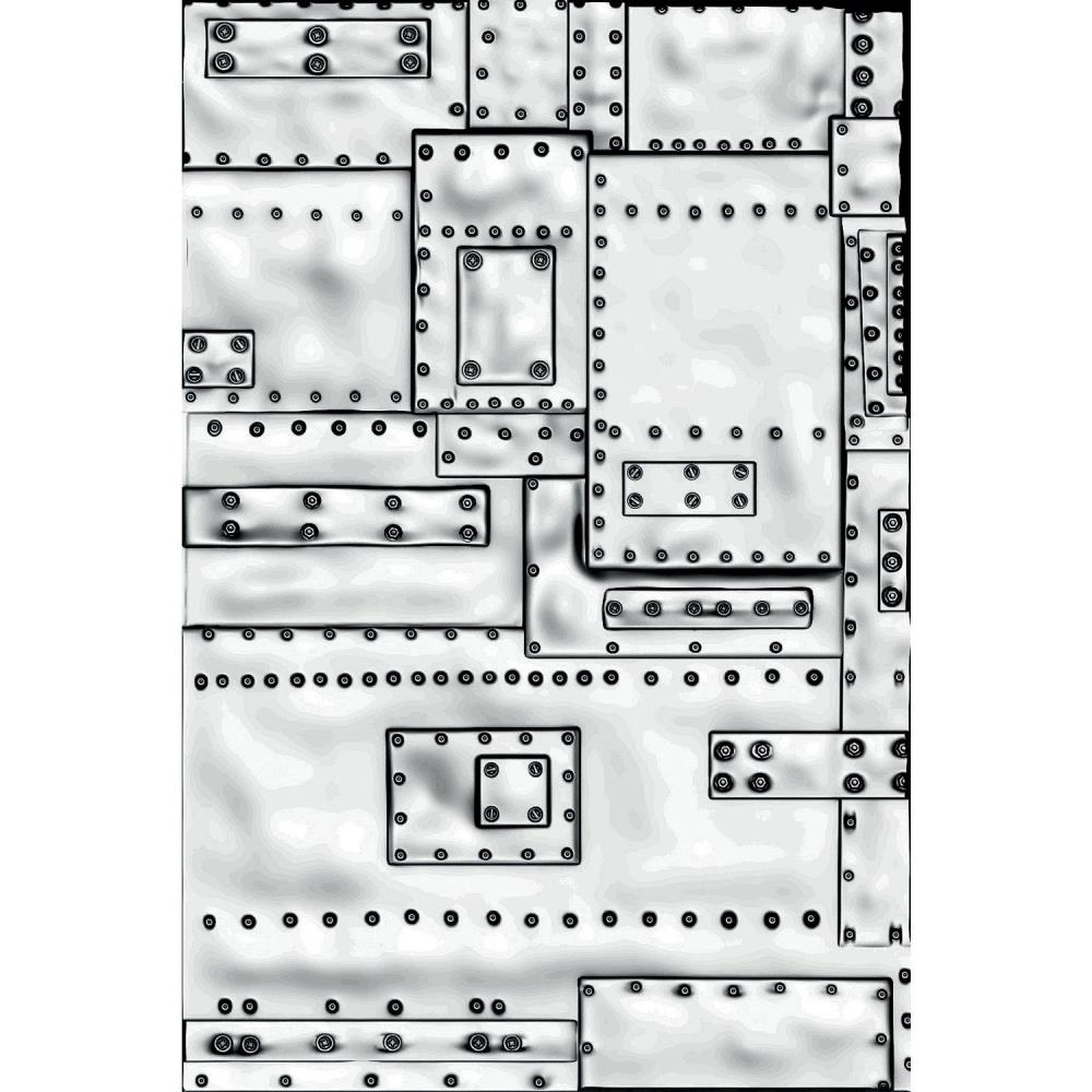 Sizzix 3D Impresslits Embossing Folder By Tim Holtz - Mini Foundry