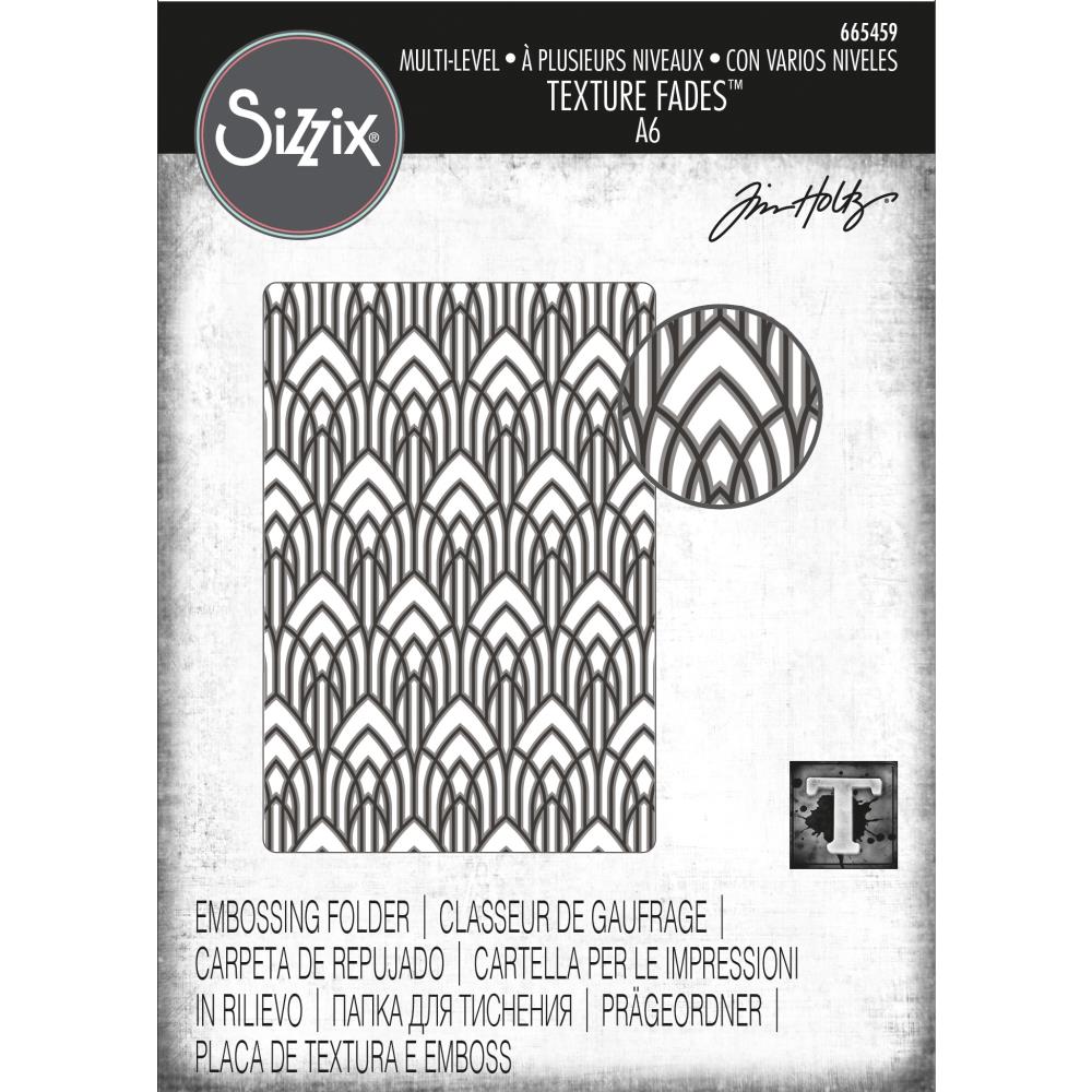 Sizzix Texture Fades A2 Embossing Folder - Multi-Level Arched