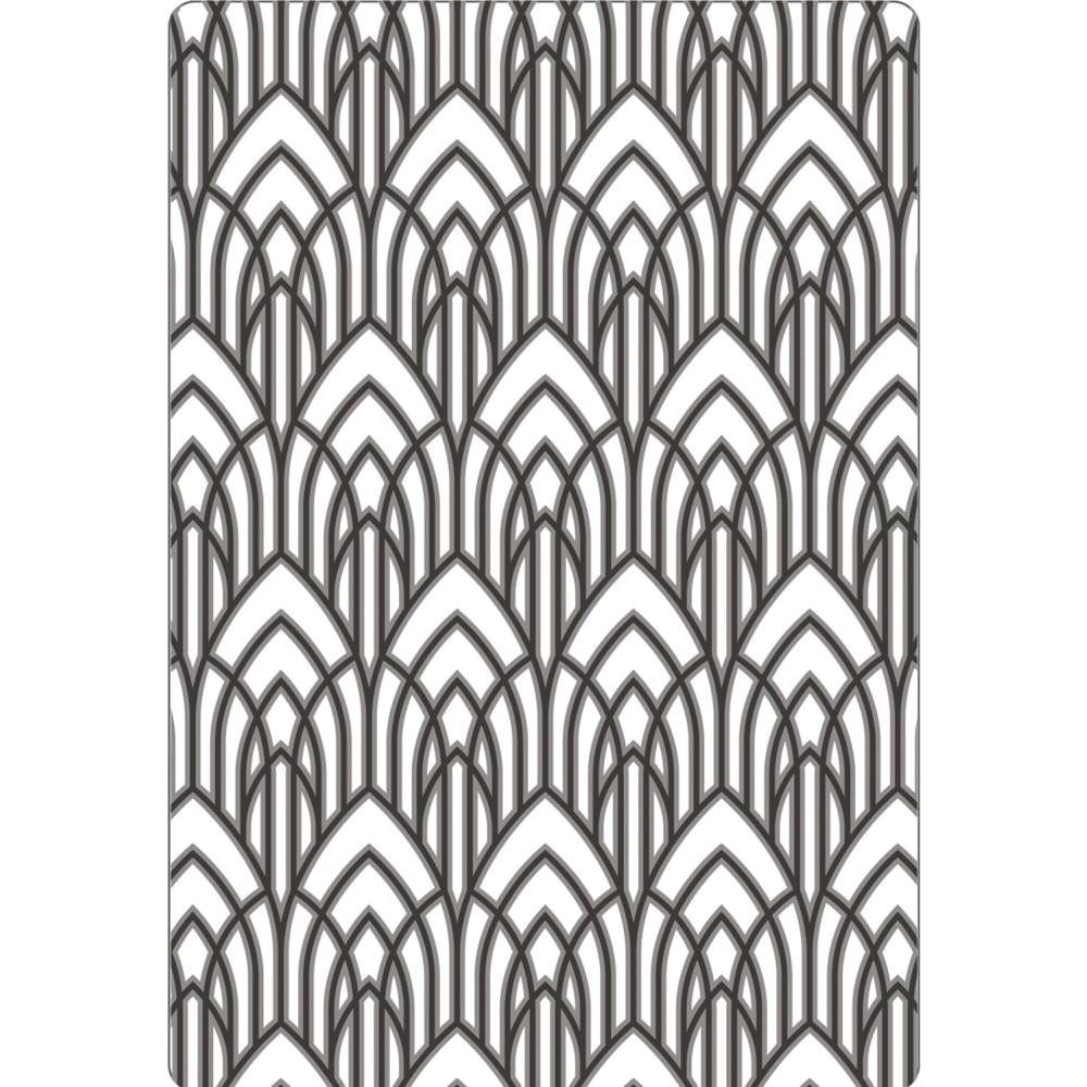 Sizzix Texture Fades A2 Embossing Folder By Tim Holtz - Multi-Level Arched