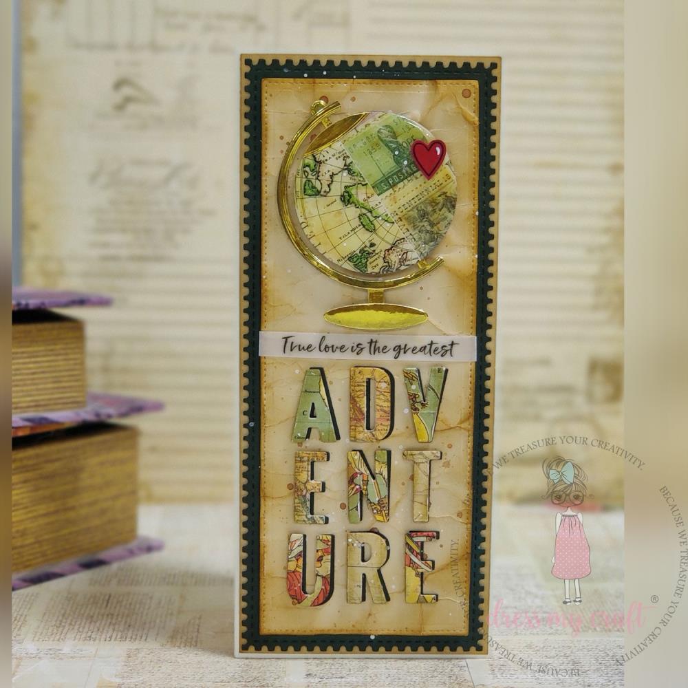 Dress My Craft Transfer Me Sheet A4 - World Map Washi Tapes