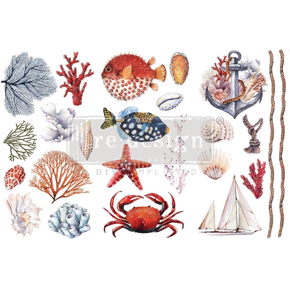 Prima Marketing Re-Design Decor Transfers - Amazing Sea Life