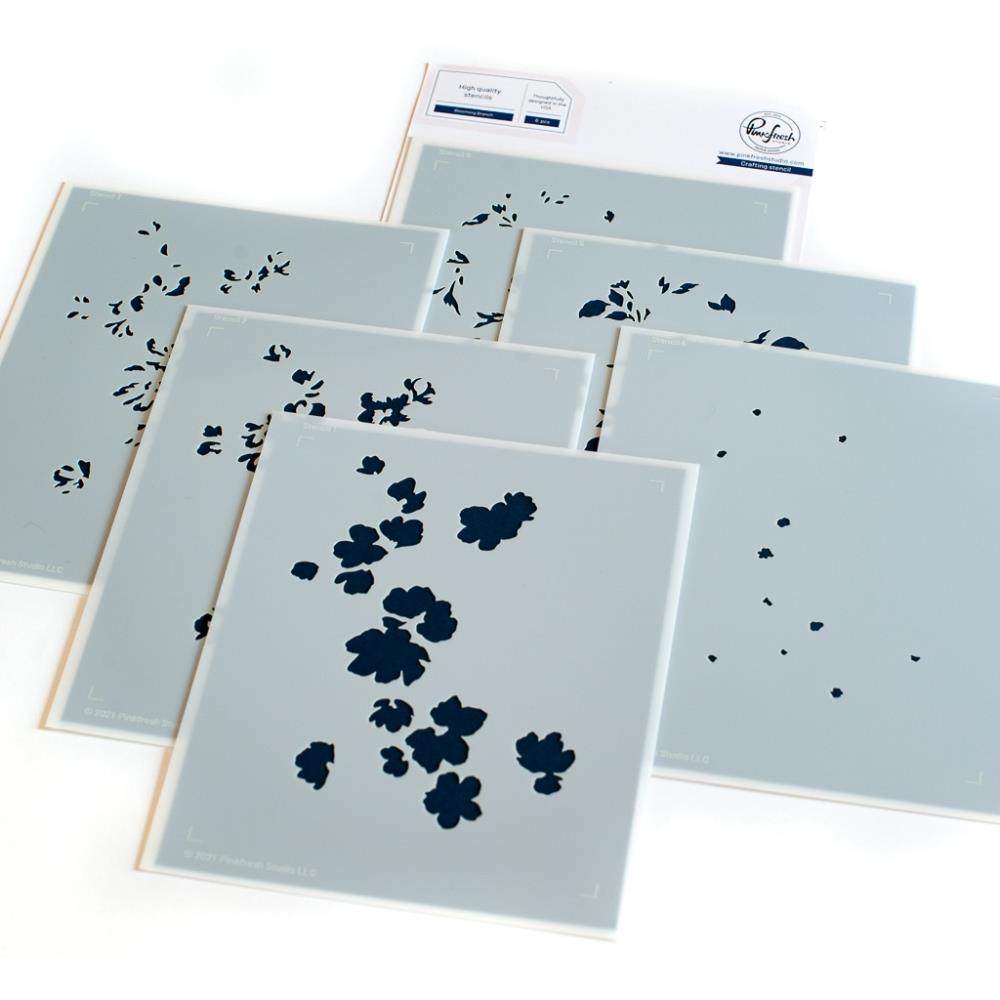 Pinkfresh Studio Stencils - Blooming Branch Layering