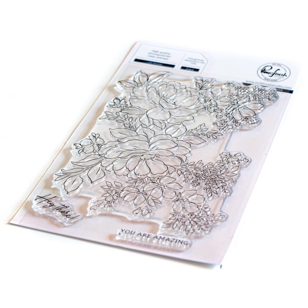 Pinkfresh Studio Clear Stamp Set - Lush Peonies