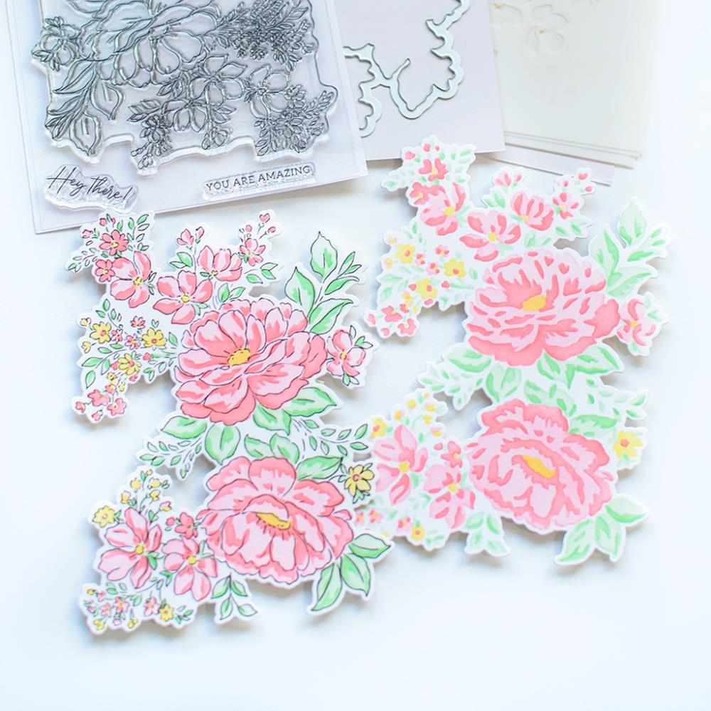 Pinkfresh Studio Clear Stamp Set - Lush Peonies