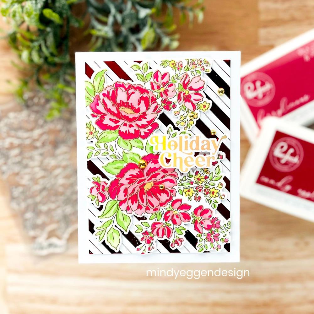 Pinkfresh Studio Clear Stamp Set - Lush Peonies