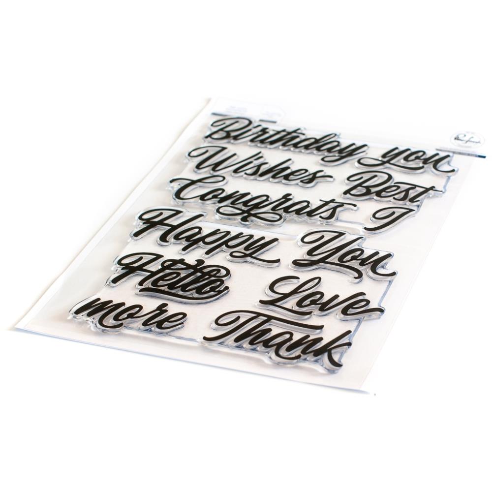 Pinkfresh Studio Clear Stamp Set - Brushed Sentiments