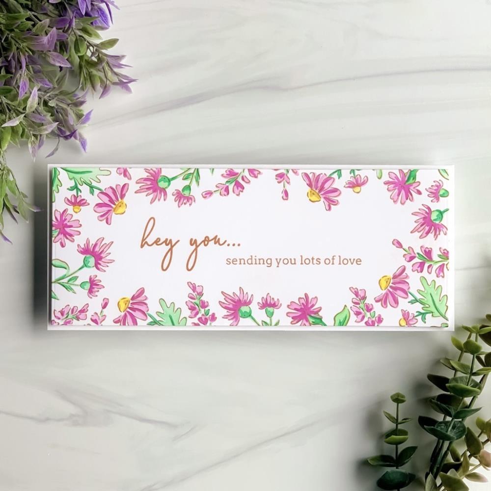 Pinkfresh Studio Stencils - Daisy Slimline Frame Layering