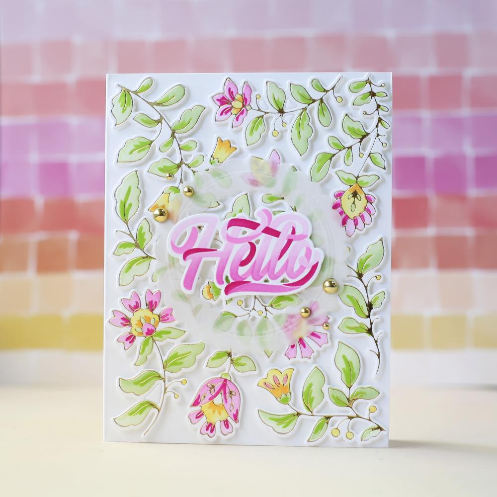 Pinkfresh Studio Stencils - Folk Garden 2 Layering